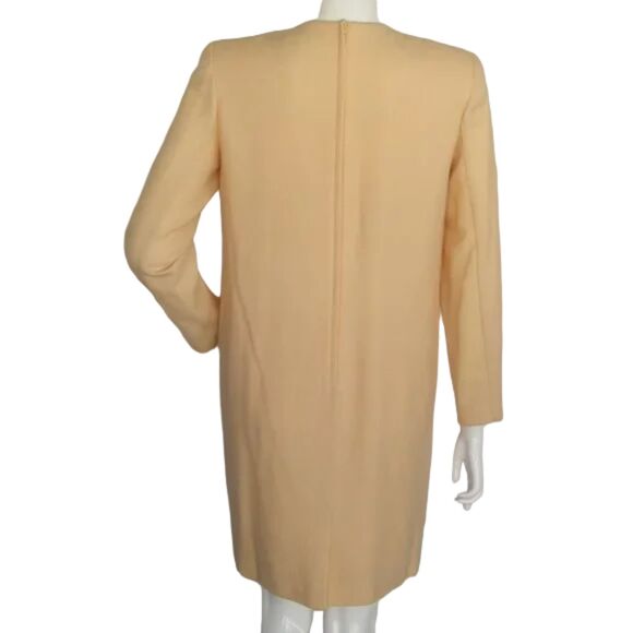 DÉPÈCHE MODE Dress, XL, Creamy Yellow, Chain Hardware, Long sleeves, Back Zipper - Picture 7 of 11